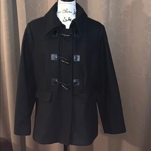 Black pea coat size L